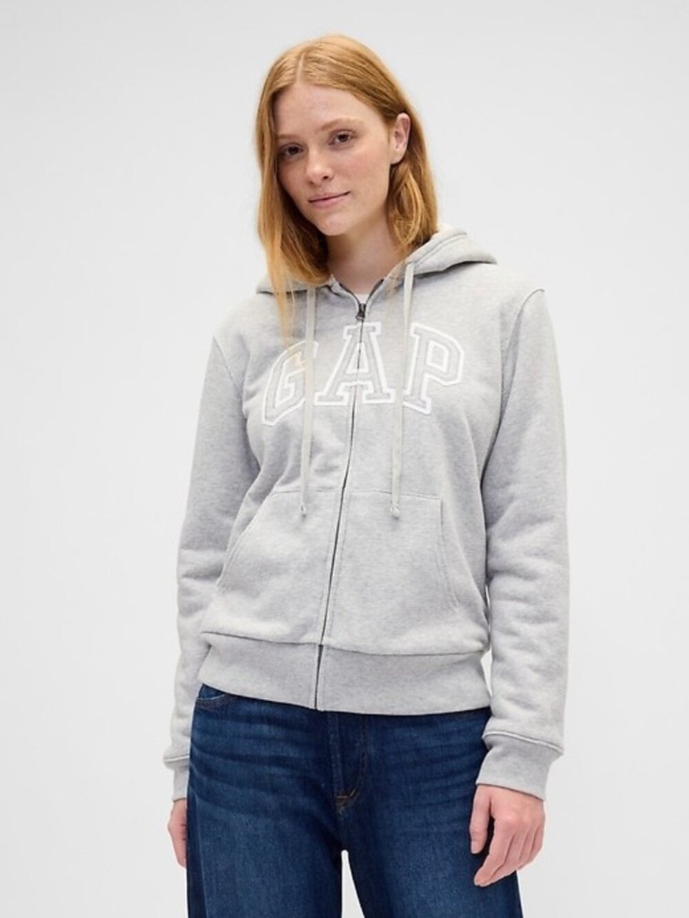 GAP NWT Logo Sherpa Lined Zip Hoodie L